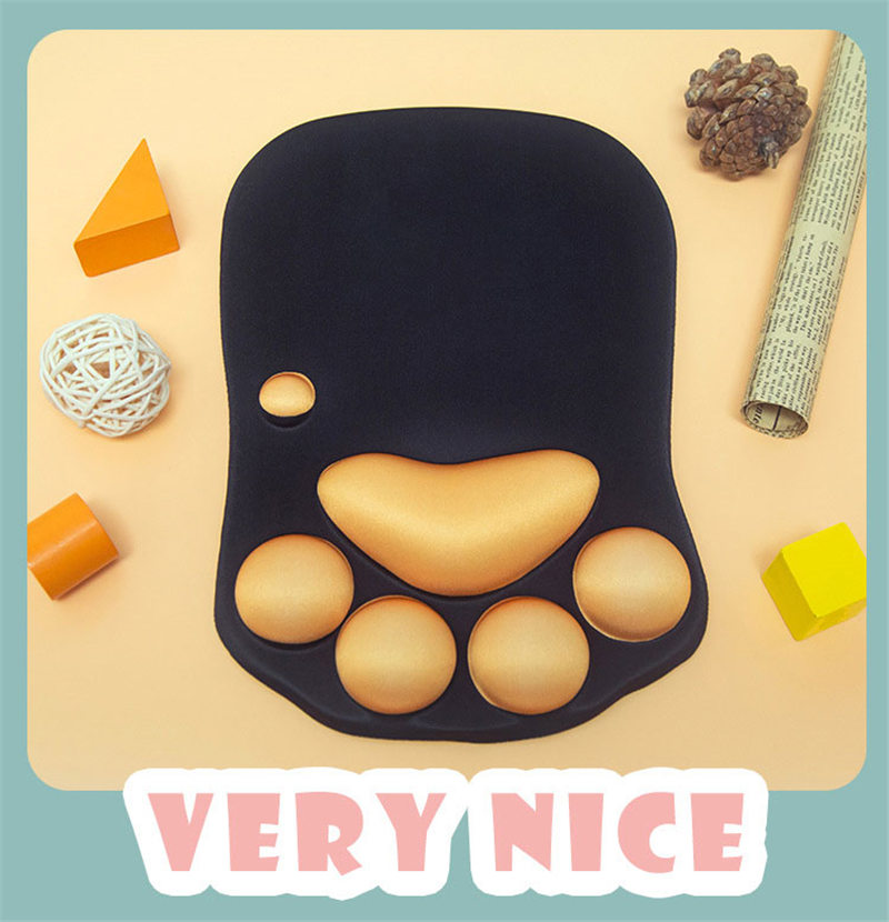 マウスパッド 手首 リストレスト 猫爪 内蔵シリコーン 低反発 おしゃれ 柔らかい 手首サポート ゲーム パソコン 疲労軽減 仕事 マウスクッション 