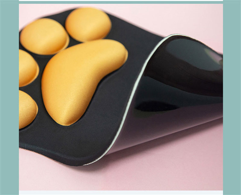 マウスパッド 手首 リストレスト 猫爪 内蔵シリコーン 低反発 おしゃれ 柔らかい 手首サポート ゲーム パソコン 疲労軽減 仕事 マウスクッション 