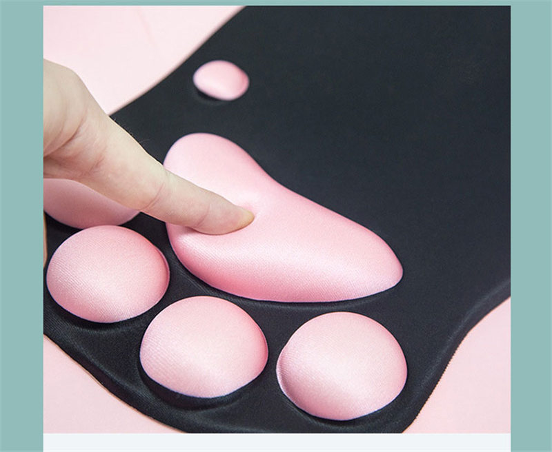 マウスパッド 手首 リストレスト 猫爪 内蔵シリコーン 低反発 おしゃれ 柔らかい 手首サポート ゲーム パソコン 疲労軽減 仕事 マウスクッション 