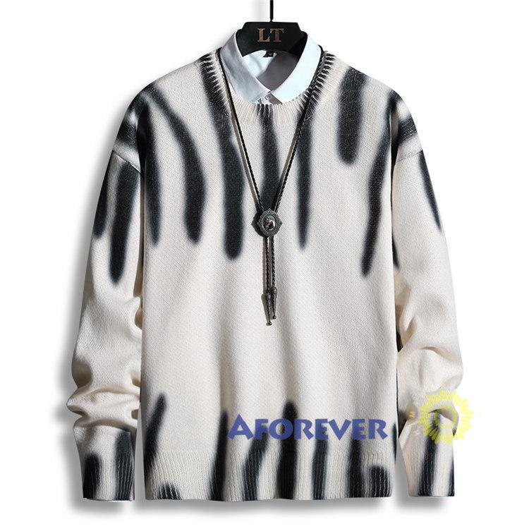 メンズニットセーター 長袖 ニット 丸首 プルオーバー ゆったり トップス トップス 通勤 秋服 カジュアル ニットソー 