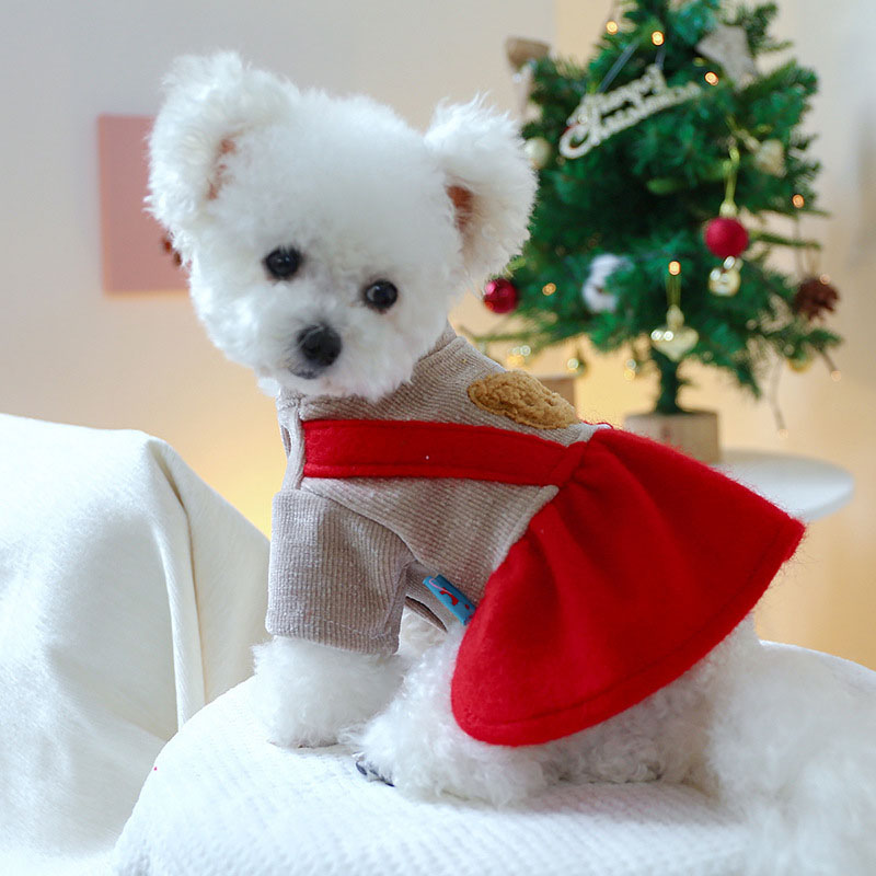 ペットウェア ペット用品 犬 猫 犬の服 洋服 お出かけ 春秋 お散歩 かわいい オールインワン 部屋着 スカート パンツ 小型犬 寝間着 ドレス 安い おしゃれ 