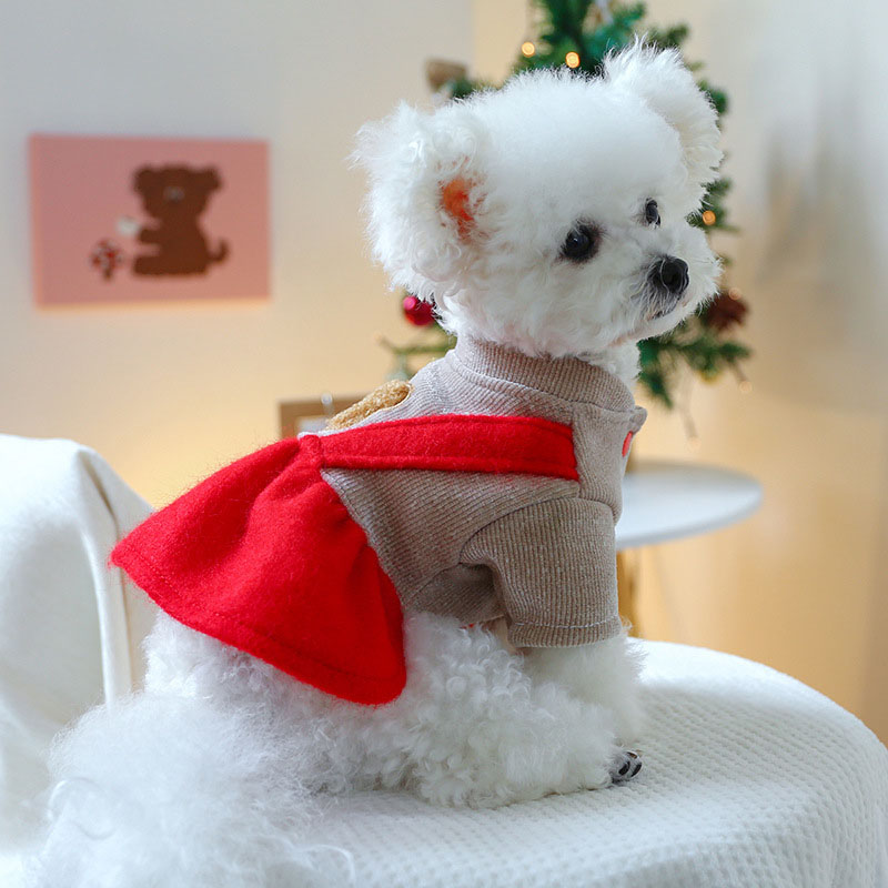 ペットウェア ペット用品 犬 猫 犬の服 洋服 お出かけ 春秋 お散歩 かわいい オールインワン 部屋着 スカート パンツ 小型犬 寝間着 ドレス 安い おしゃれ 