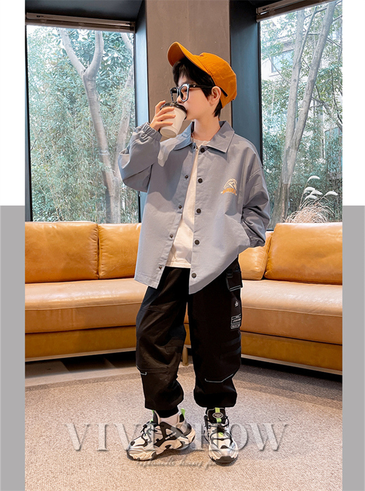 キッズ 長袖 トップス アウター カジュアル おしゃれ ワンポイント ゆったり シンプル あわせやすい 着やすい 動きやすい 