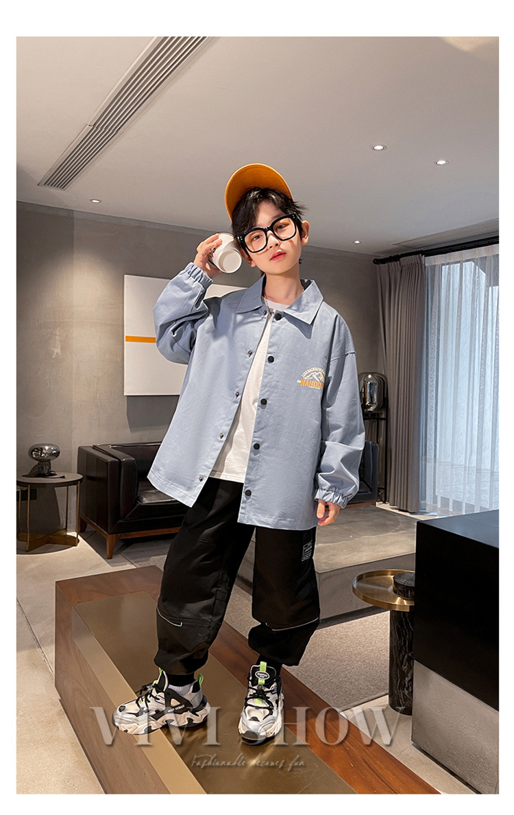 キッズ 長袖 トップス アウター カジュアル おしゃれ ワンポイント ゆったり シンプル あわせやすい 着やすい 動きやすい 