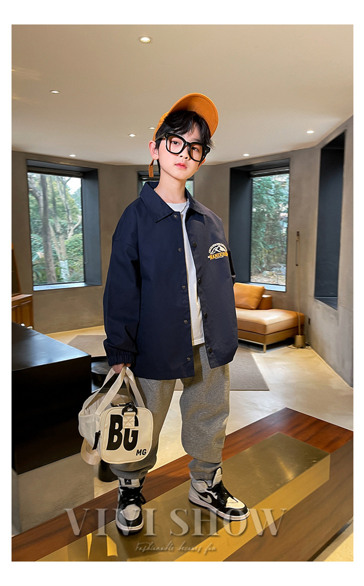 キッズ 長袖 トップス アウター カジュアル おしゃれ ワンポイント ゆったり シンプル あわせやすい 着やすい 動きやすい 