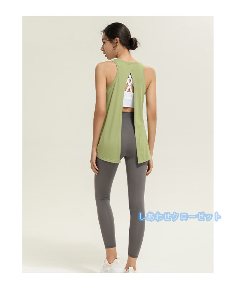 ヨガウェア レディース トップス 袖なし Tシャツ ホットヨガ フィットネス かわいい ランニングウェア 吸汗 重ね着 おしゃれ 速乾 スポーツウェア 
