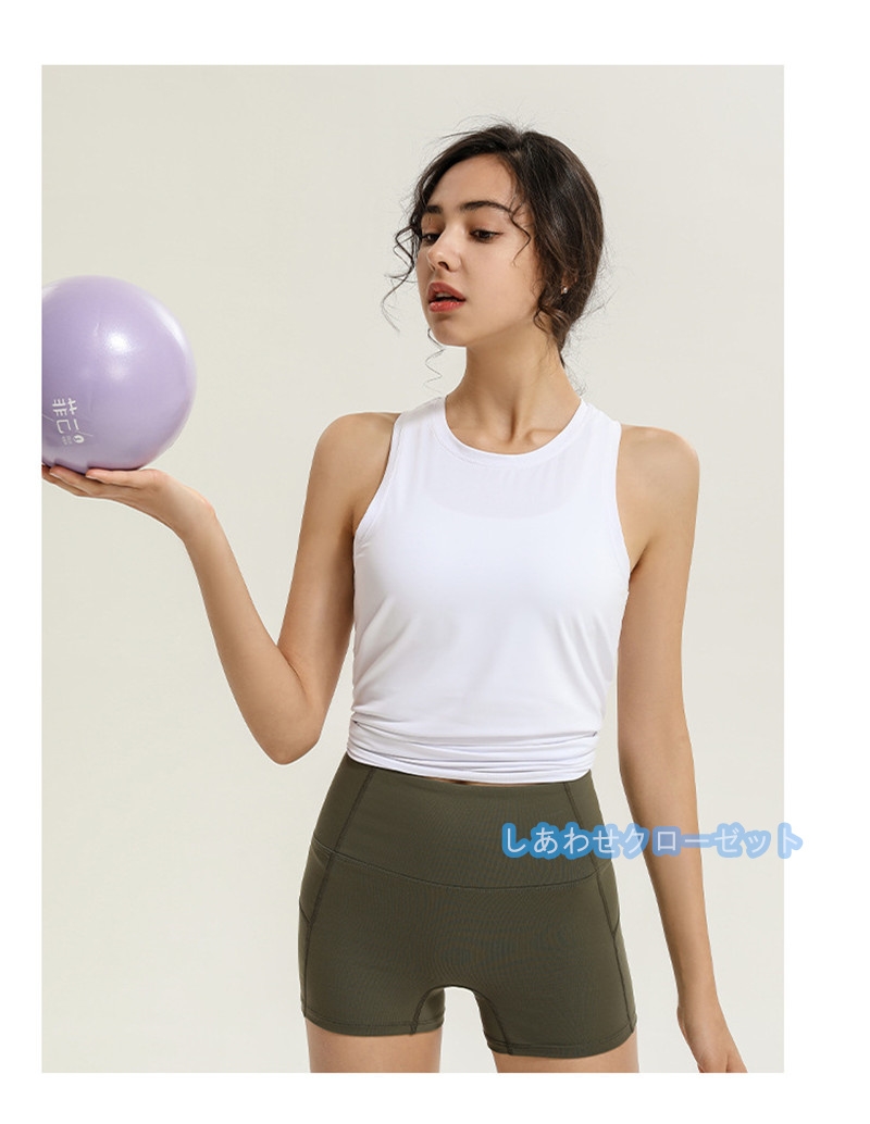 ヨガウェア レディース トップス 袖なし Tシャツ ホットヨガ フィットネス かわいい ランニングウェア 吸汗 重ね着 おしゃれ 速乾 スポーツウェア 