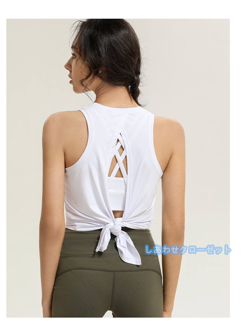 ヨガウェア レディース トップス 袖なし Tシャツ ホットヨガ フィットネス かわいい ランニングウェア 吸汗 重ね着 おしゃれ 速乾 スポーツウェア 