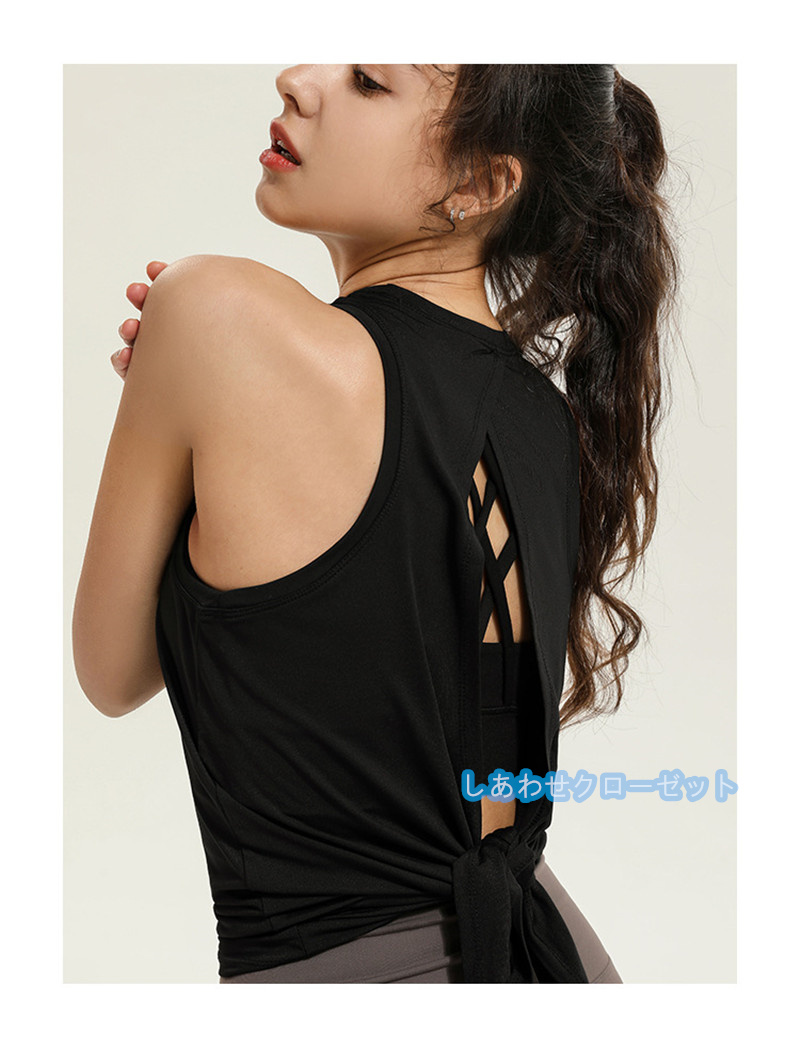 ヨガウェア レディース トップス 袖なし Tシャツ ホットヨガ フィットネス かわいい ランニングウェア 吸汗 重ね着 おしゃれ 速乾 スポーツウェア 