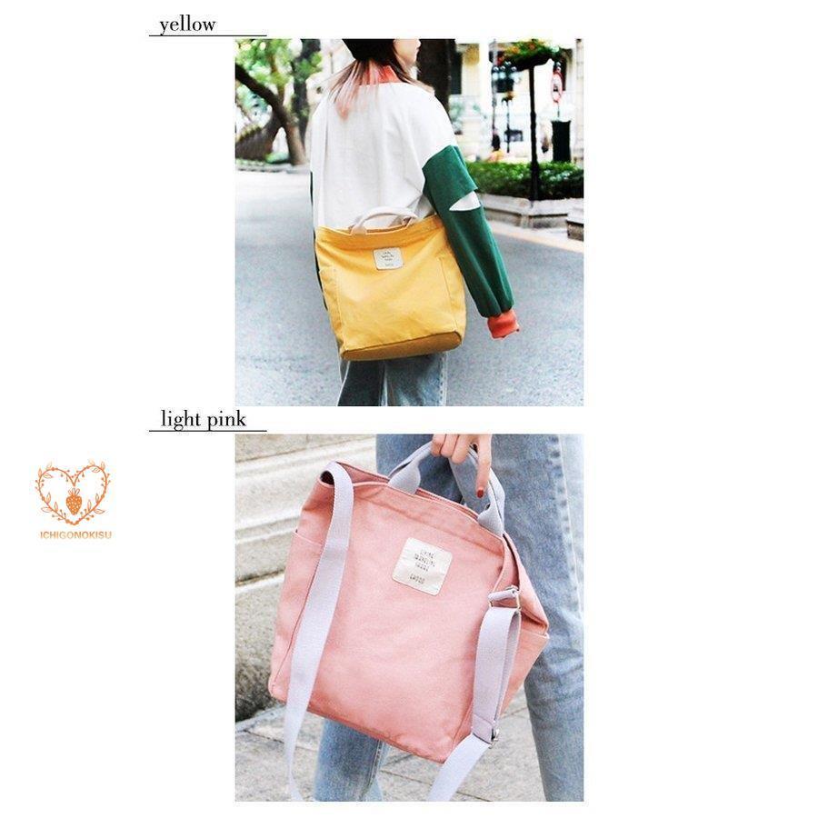 エコバッグ トートバッグ キャン2WAY レディース ファスナー付き A4 おしゃれ 大きめ 帆布 ショルダー 軽量 折りたたみ 