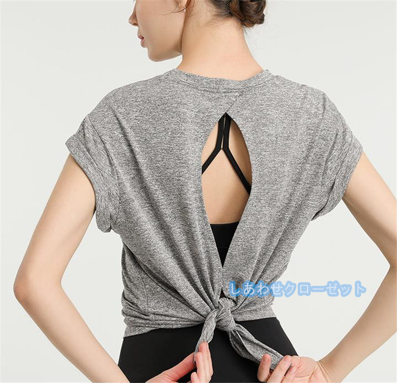 ヨガウェア レディース トップス 半袖 Tシャツ ホットヨガ ランニングウェア 重ね着 かわいい 速乾 スポーツウェア 吸汗 おしゃれ フィットネス 