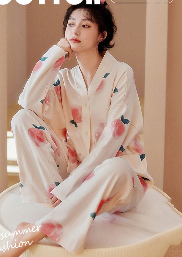 ルームウエア 上下セット 部屋着 春 長袖 かわいい 可愛い 上下セット女性 パジャマ 秋 着心地よい オシャレ 寝巻き ゆったり 