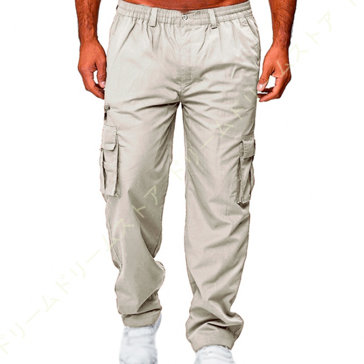 カーゴパンツ メンズ 作業ズボン ワークパンツ ゆったり 大きいサイズ ボ無地 多機能 快適 ズボン 無地 リラックス ロングパンツ 綿 おしゃれ 
