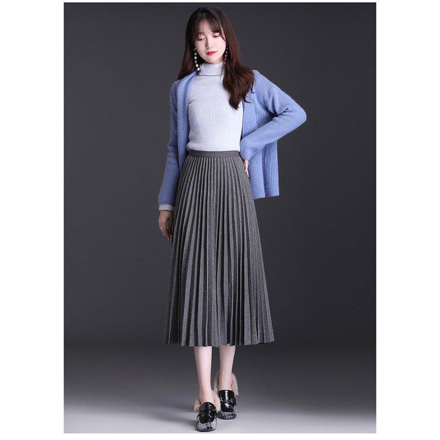 スカート 秋冬 フレアスカート ロング 40代 レディース シンプル 新作 30代 Aライン 50代 通勤 ロングスカート 黒 20代 大人 プリーツ おしゃれ ハイウエスト 