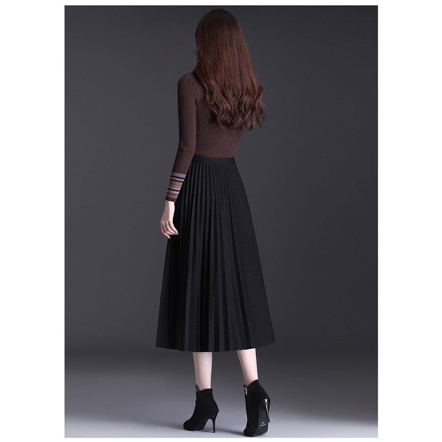 スカート 秋冬 フレアスカート ロング 40代 レディース シンプル 新作 30代 Aライン 50代 通勤 ロングスカート 黒 20代 大人 プリーツ おしゃれ ハイウエスト 