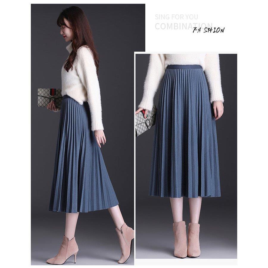 スカート 秋冬 フレアスカート ロング 40代 レディース シンプル 新作 30代 Aライン 50代 通勤 ロングスカート 黒 20代 大人 プリーツ おしゃれ ハイウエスト 