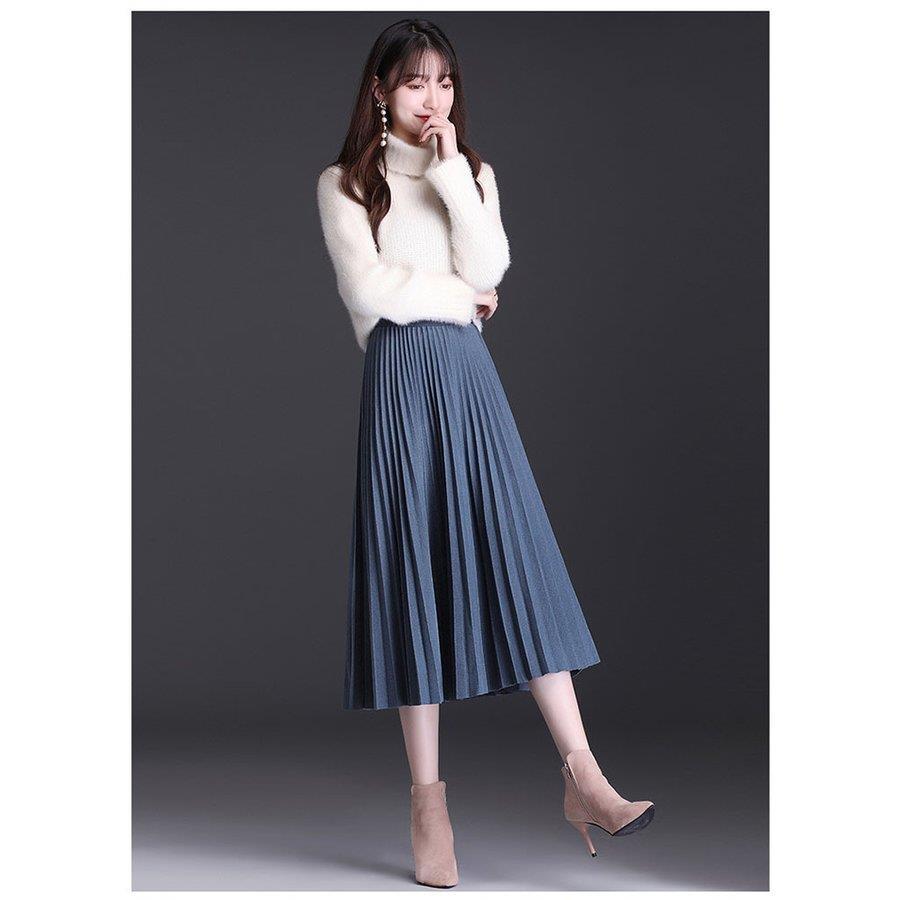 スカート 秋冬 フレアスカート ロング 40代 レディース シンプル 新作 30代 Aライン 50代 通勤 ロングスカート 黒 20代 大人 プリーツ おしゃれ ハイウエスト 