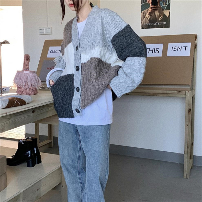 カーディガン セーター アウター レディース 2023年 秋新作 コート トレンド ルーズ 春ニットセーター女性 韓国風 