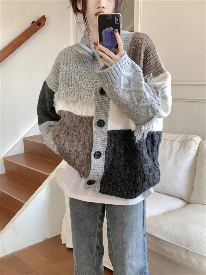 カーディガン セーター アウター レディース 2023年 秋新作 コート トレンド ルーズ 春ニットセーター女性 韓国風 