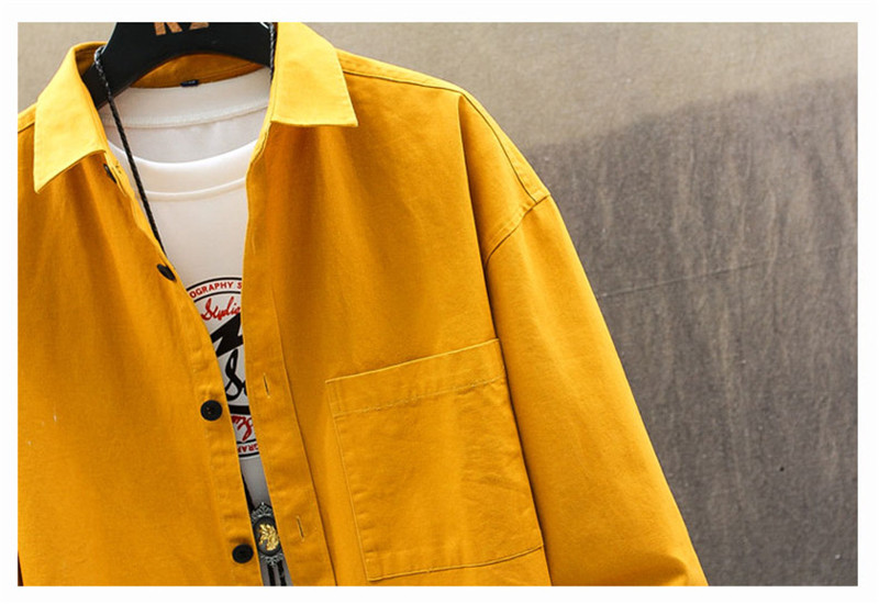 カジュアルシャツ メンズ ワーク シャツ 長袖シャツ 大きいサイズ 紳士服 秋物 無地 アメお洒落 春秋 無地 開襟シャツ アウター 通勤 
