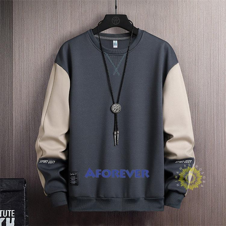 トレーナー メンズ 長袖 プルオーバー クルーネック スウェットシャツ 秋コーデ 長袖 秋服 カジュアル トップス カラー切替 