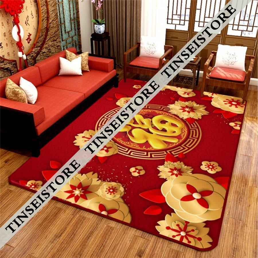 ペルシャ風 カーペット レトロ 花柄 洗える ラグ オールシーズン ウォッシャブル 敷物 リビング じゅうたん エレクラシック 防音 新生活 絨毯 長方形 