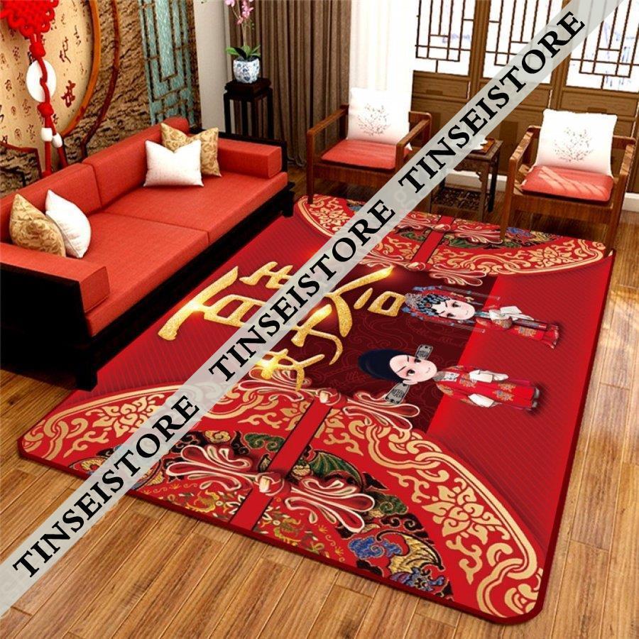 ペルシャ風 カーペット レトロ 花柄 洗える ラグ オールシーズン ウォッシャブル 敷物 リビング じゅうたん エレクラシック 防音 新生活 絨毯 長方形 