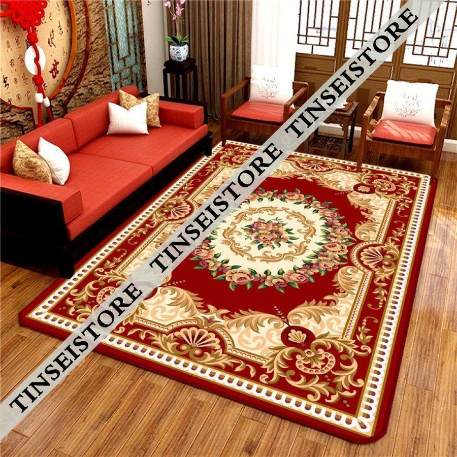 ペルシャ風 カーペット レトロ 花柄 洗える ラグ オールシーズン ウォッシャブル 敷物 リビング じゅうたん エレクラシック 防音 新生活 絨毯 長方形 