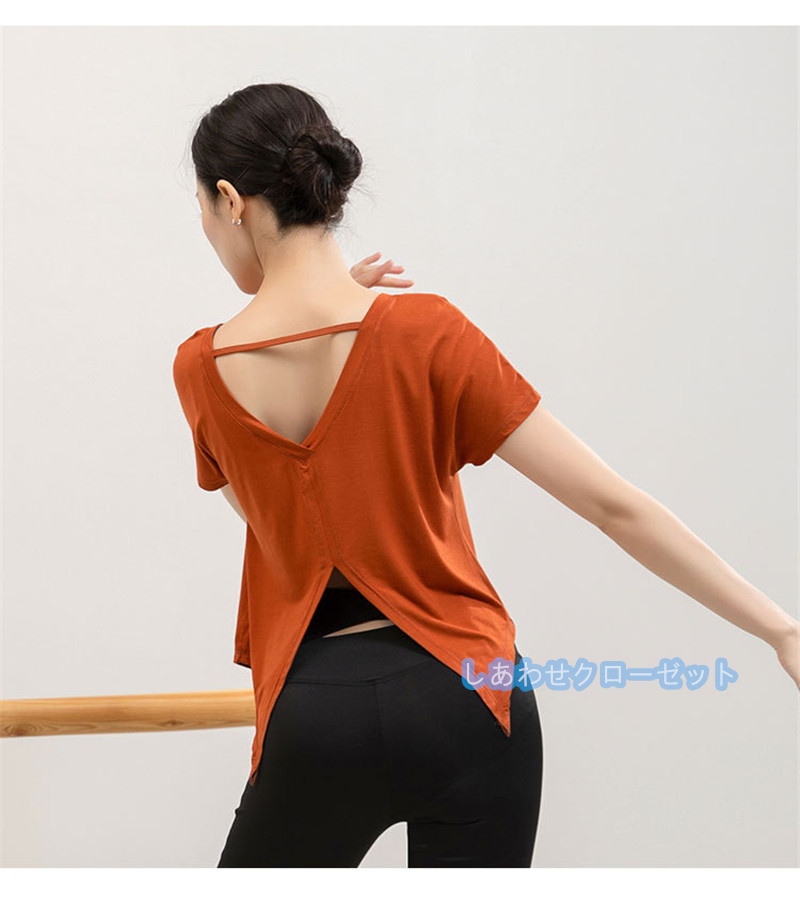 ヨガウェア レディース トップス 半袖 Tシャツ ホットヨガ かわいい 吸汗 ランニングウェア 速乾 おしゃれ スポーツウェア フィットネス 