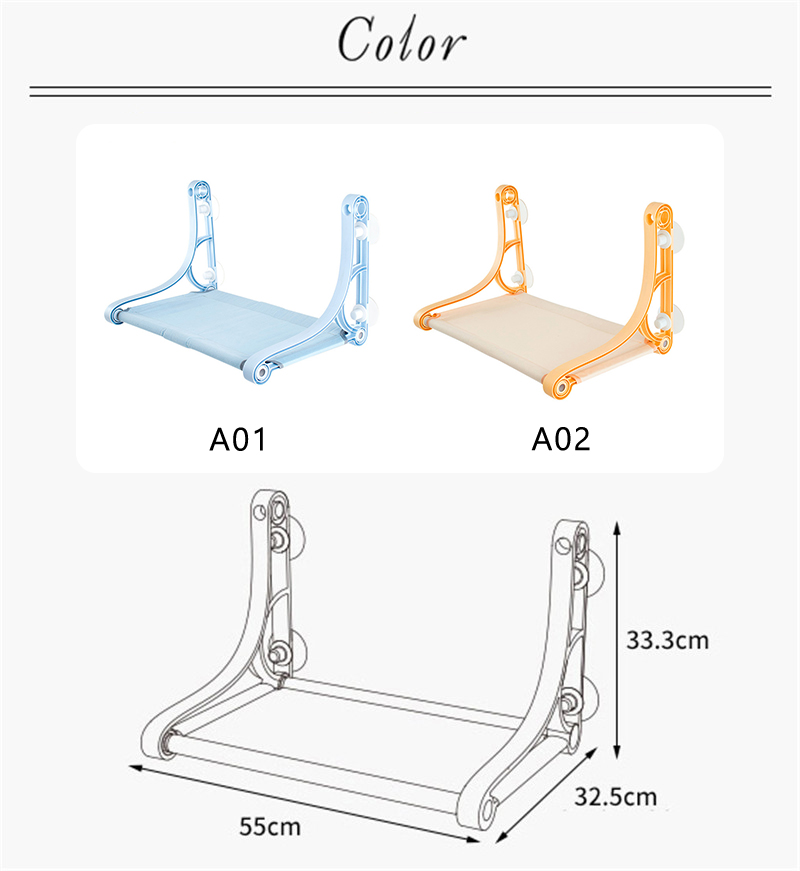 猫ハンモック 窓 猫窓ベッド 吸盤式 2WAY ペットベット ネコ 通気 洗える 四季兼用 キャット 取り付け簡単 一部 窓ハンモック 日光浴 お昼寝 