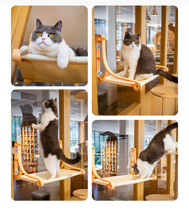 猫ハンモック 窓 猫窓ベッド 吸盤式 2WAY ペットベット ネコ 通気 洗える 四季兼用 キャット 取り付け簡単 一部 窓ハンモック 日光浴 お昼寝 