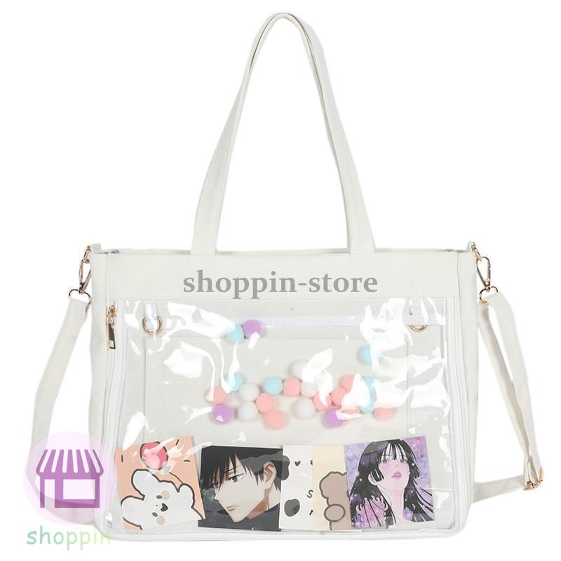 トートバッグ 大容量 A4 クリアバッグ ショルダー 2WAY 仕切り レディース 手提げ 通学 ファスナー付き 大きめ ショルダーバッグ 肩掛け 