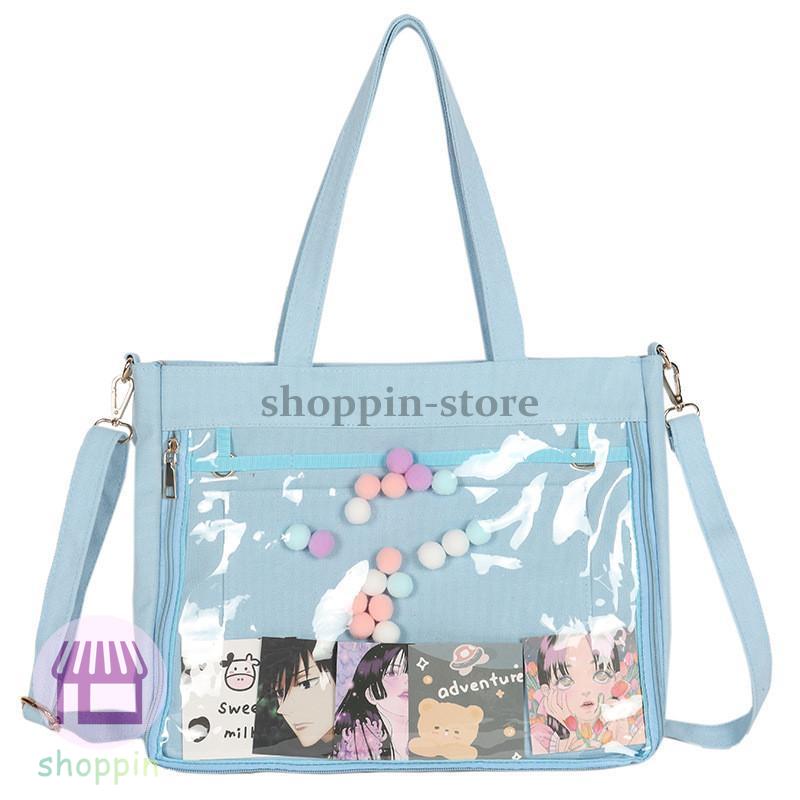 トートバッグ 大容量 A4 クリアバッグ ショルダー 2WAY 仕切り レディース 手提げ 通学 ファスナー付き 大きめ ショルダーバッグ 肩掛け 