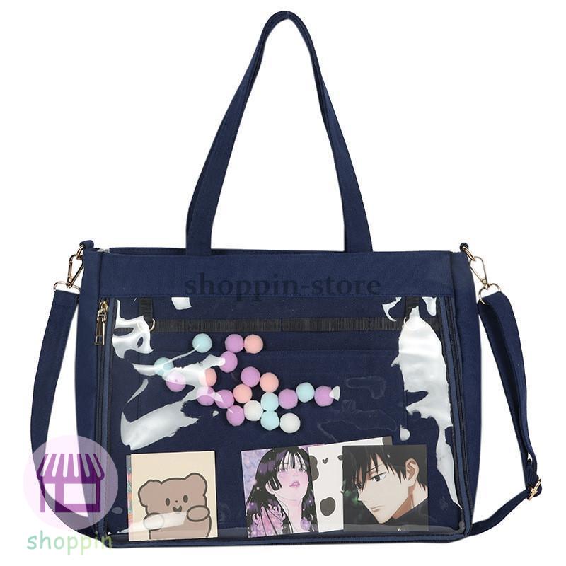 トートバッグ 大容量 A4 クリアバッグ ショルダー 2WAY 仕切り レディース 手提げ 通学 ファスナー付き 大きめ ショルダーバッグ 肩掛け 