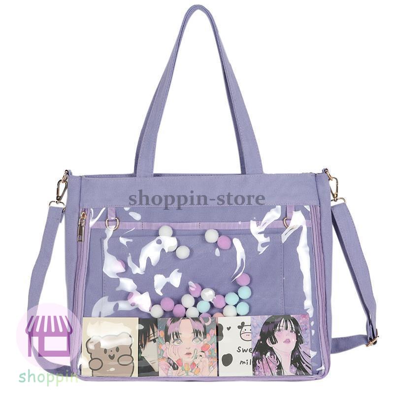 トートバッグ 大容量 A4 クリアバッグ ショルダー 2WAY 仕切り レディース 手提げ 通学 ファスナー付き 大きめ ショルダーバッグ 肩掛け 