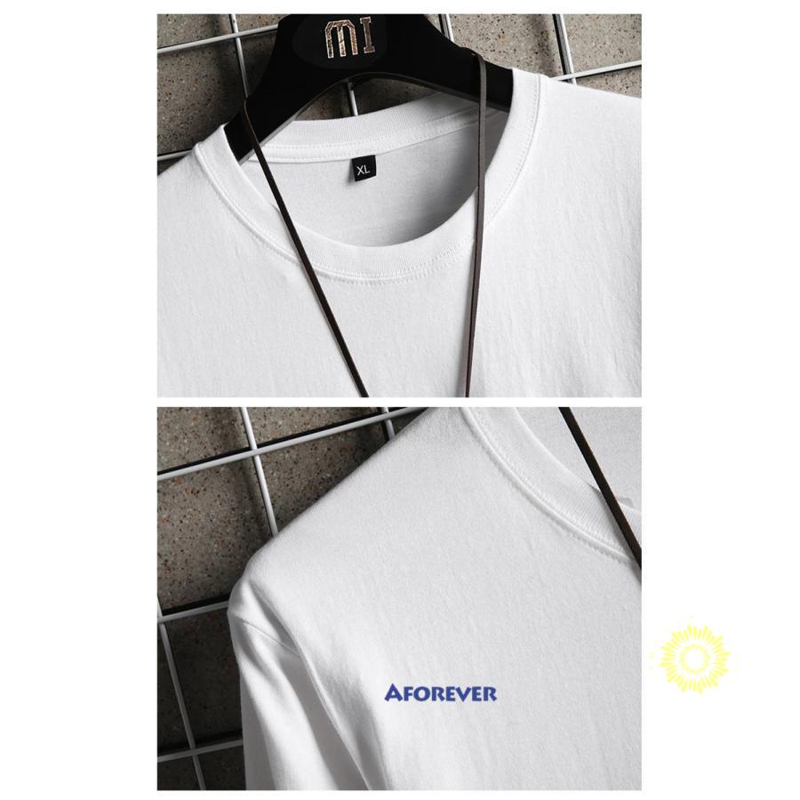 長袖Tシャツ メンズ Tシャツ 無地 プルオーバー ティーシャツ 秋 カットソー トップス 秋服 クルーネック ファッション カジュアル 