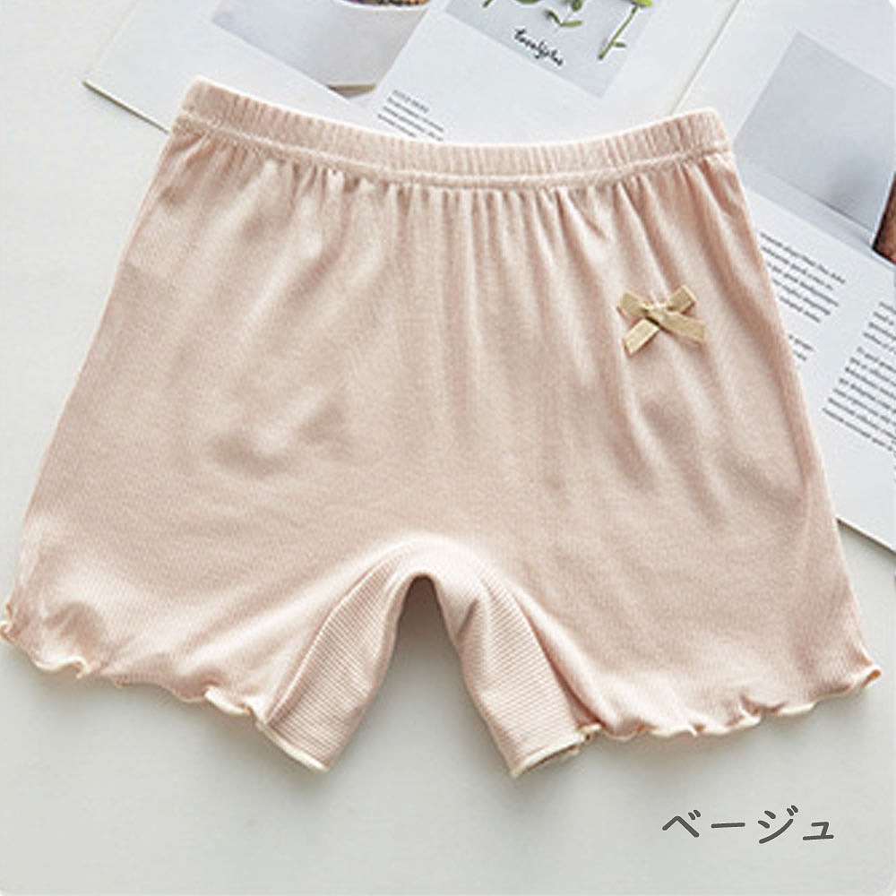 キッズパンツ 女の子 ショーツ 鼠径部を締め付けない ボクサー型 オーバーパンツ１分丈 キッズ ジュニア レギンス ペチパンツ スパッツ インナーパンツ 薄手 