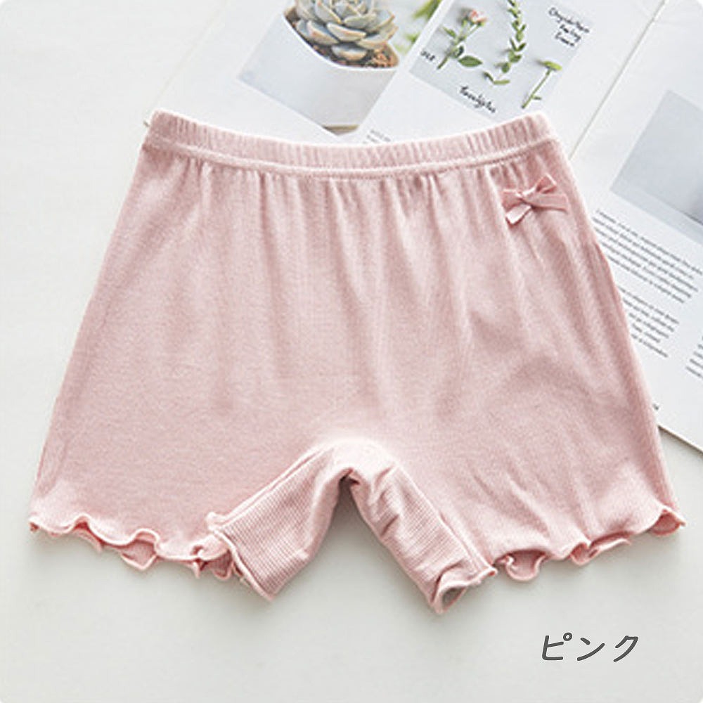 キッズパンツ 女の子 ショーツ 鼠径部を締め付けない ボクサー型 オーバーパンツ１分丈 キッズ ジュニア レギンス ペチパンツ スパッツ インナーパンツ 薄手 