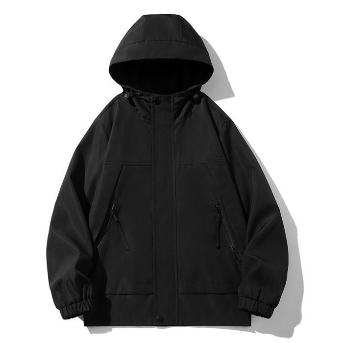 マウンテンメンズ 2TYPE ウィンドブレーカー 配色 フード付き アウター 撥水 防風 ジップジップアップ 
