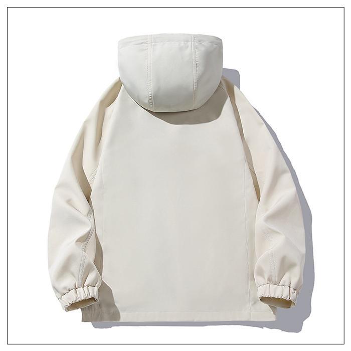 マウンテンメンズ 2TYPE ウィンドブレーカー 配色 フード付き アウター 撥水 防風 ジップジップアップ 