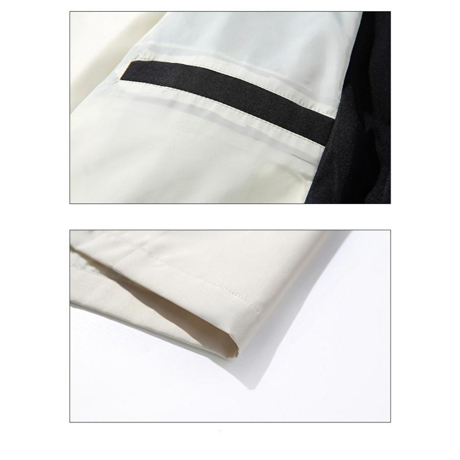 マウンテンメンズ 2TYPE ウィンドブレーカー 配色 フード付き アウター 撥水 防風 ジップジップアップ 