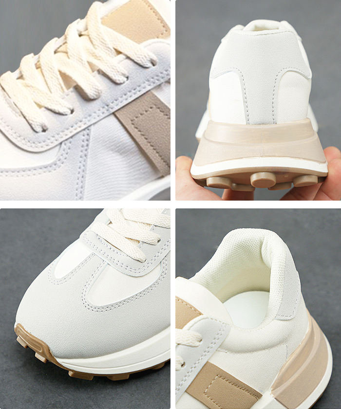 歩きやすい 疲れにくい カジュアル スニーカー レディース 厚底 バイ厚底スニーカー 厚底バイカラースニーカー 春 夏 ファッション 韓国 靴 