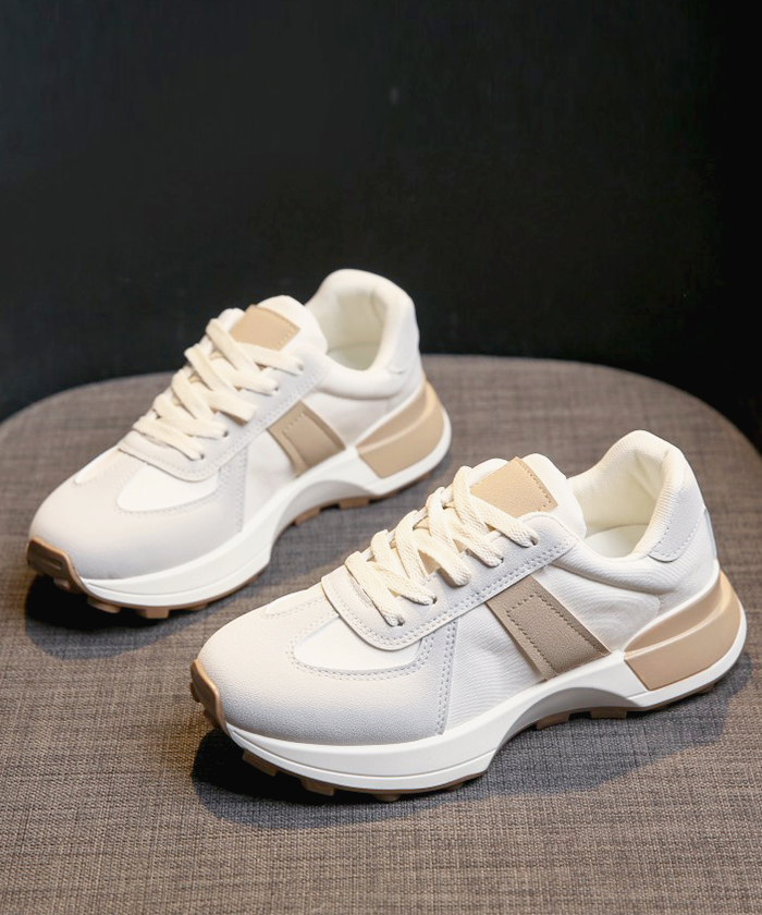 歩きやすい 疲れにくい カジュアル スニーカー レディース 厚底 バイ厚底スニーカー 厚底バイカラースニーカー 春 夏 ファッション 韓国 靴 