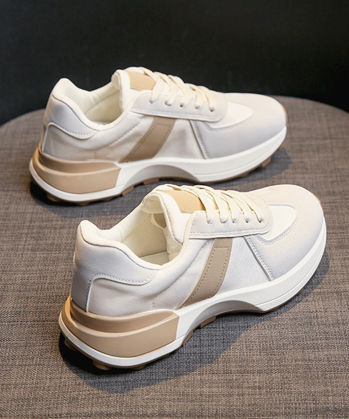 歩きやすい 疲れにくい カジュアル スニーカー レディース 厚底 バイ厚底スニーカー 厚底バイカラースニーカー 春 夏 ファッション 韓国 靴 