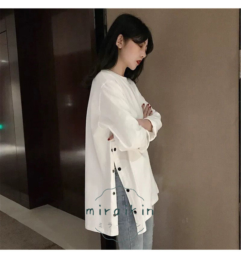 Tシャツ レディース 40代 秋冬長袖Tシャツ 白 スエットシャツ トップス ゆったり カジュアル可愛い 無地 着痩せ30代50代 トレーナー プルオーバー おしゃれ 