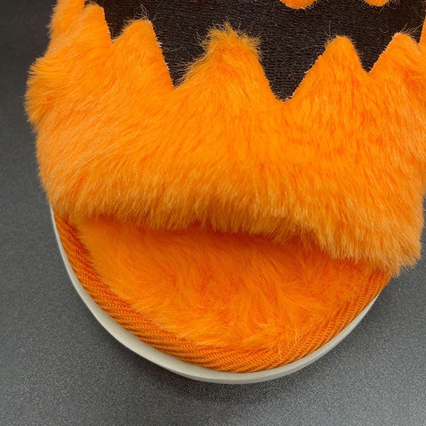 スリッパ カボチャ柄 秋冬 小物 もこもこ かわいい ふわふわ コンフォート 大きいサイズ クリスマス ハロウィン ギフト おしゃれ 