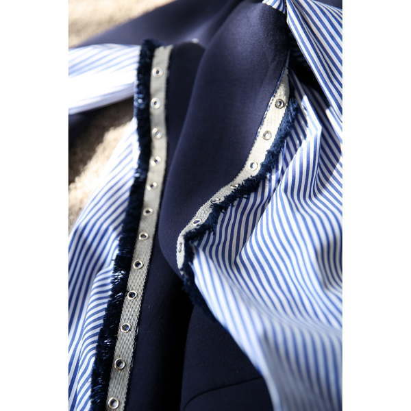 トップス レディース チュニック ロング Tシャツ Tシャツ バイドッキング 切り替え ストライプ 体型カバー プルオーバー スウェット 