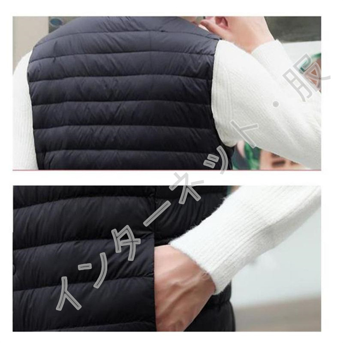 ダウンベスト メンズ ジャケット レディース ライトダウン ノー袖なし 送料無料 アウトドア 羽毛 防風 暖か セール 軽量 インナーダウン ジレ 着痩 