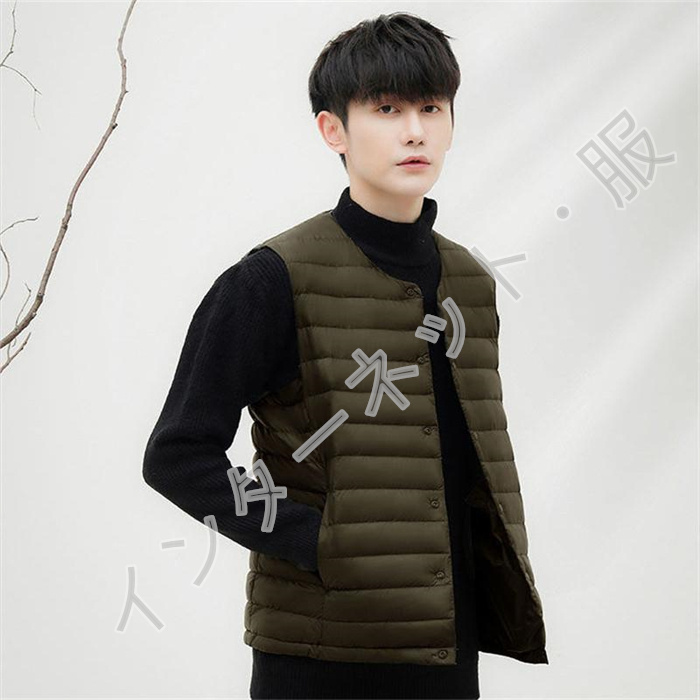 ダウンベスト メンズ ジャケット レディース ライトダウン ノー袖なし 送料無料 アウトドア 羽毛 防風 暖か セール 軽量 インナーダウン ジレ 着痩 