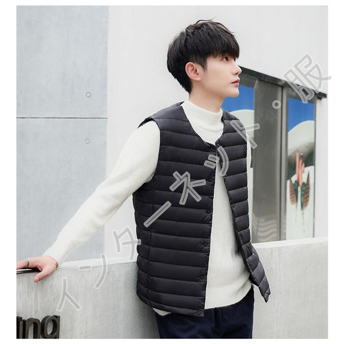 ダウンベスト メンズ ジャケット レディース ライトダウン ノー袖なし 送料無料 アウトドア 羽毛 防風 暖か セール 軽量 インナーダウン ジレ 着痩 